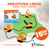 kreativna linija koju prati autić