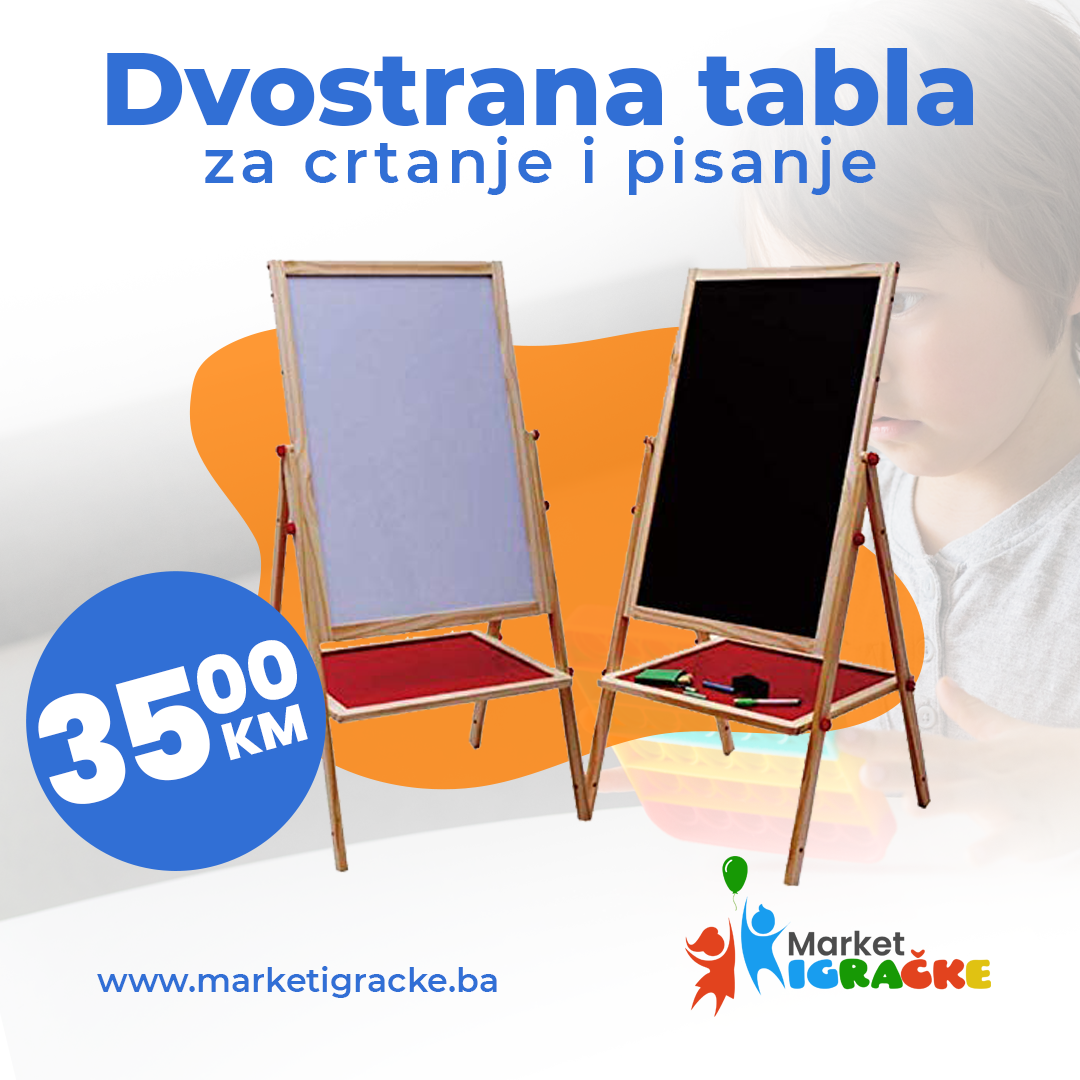Dvostrana tabla za crtanje i pisanje