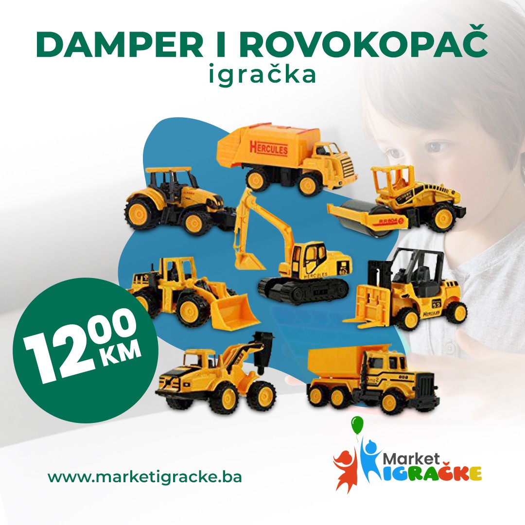 Igračka damper i rovokopač